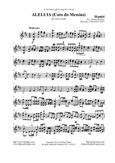 Hallelujah, from Handel's Messiah (concert version for solo violin)
