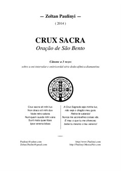 Crux Sacra, canon for choir of 3 equal voices