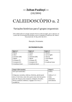 Caleidoscópio No.2 para 5 grupos orquestrais