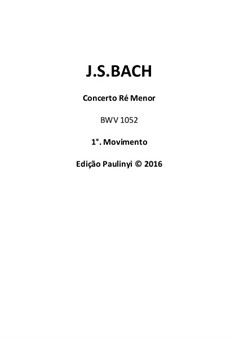 Concerto D minor - violin solo complete part for performance