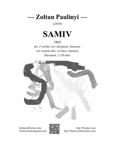 Samiv, trio for 2 violins (or clarinets) and cello (or bassoon/bass clarinet)