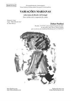 Variações Marianas para violino solo e orquestra de cordas (Partitura e partes completas, incluindo solista)