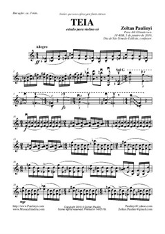 Teia (Toile, Web) para violino solo (inclui versão para viola)