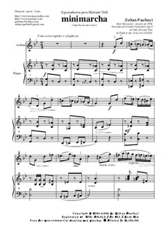 Minimarcha, para violino (ou viola) e piano (1996)