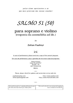 Salmo 51 para soprano e violino (2005)