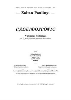 Kaleidoscope (Caleidoscópio) n.1 for flute and string quartet. Full Score (2004)